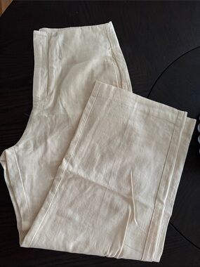 GAP Pale Yellow High-Waist Wide Leg Trousers